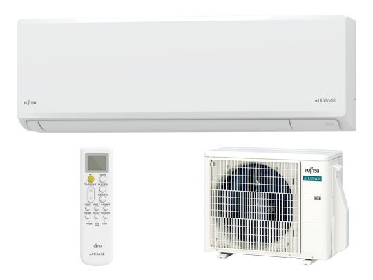 FUJITSU AIRSTAGE ASEH12KNCA/AOEH12KNCA Oldalfali split klíma készlet WIFI 3,4 kW 