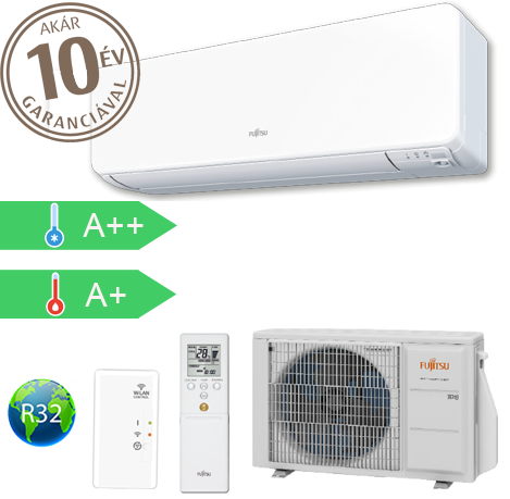 FUJITSU AIRSTAGE Oldalfali split klímaszett 4,2 kW